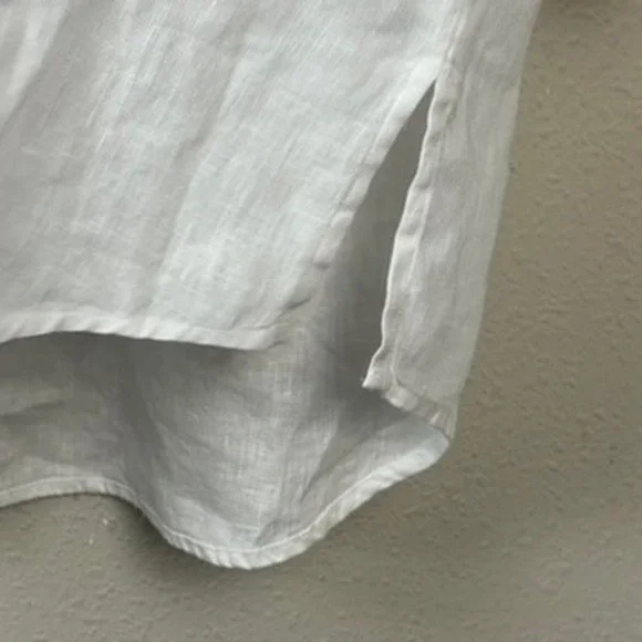 Charter Club Luxury Linen Tunic Women XL White New Coastal Beach Resort - Picture 5 of 8